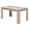 Gfancy Fixtures Taupe Reclaimed Wood Look Dining Table, 35.5 x 59 x 30.5 in. GF2477935